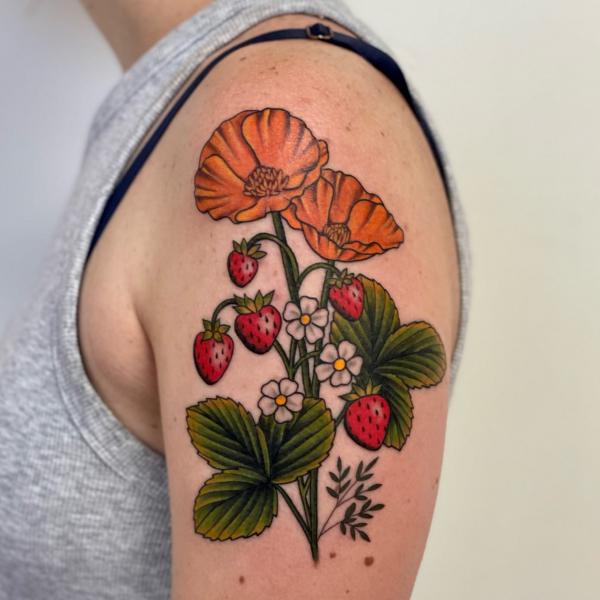 Strawberry Tattoo: Artistic Blend of Beauty and Meaning
