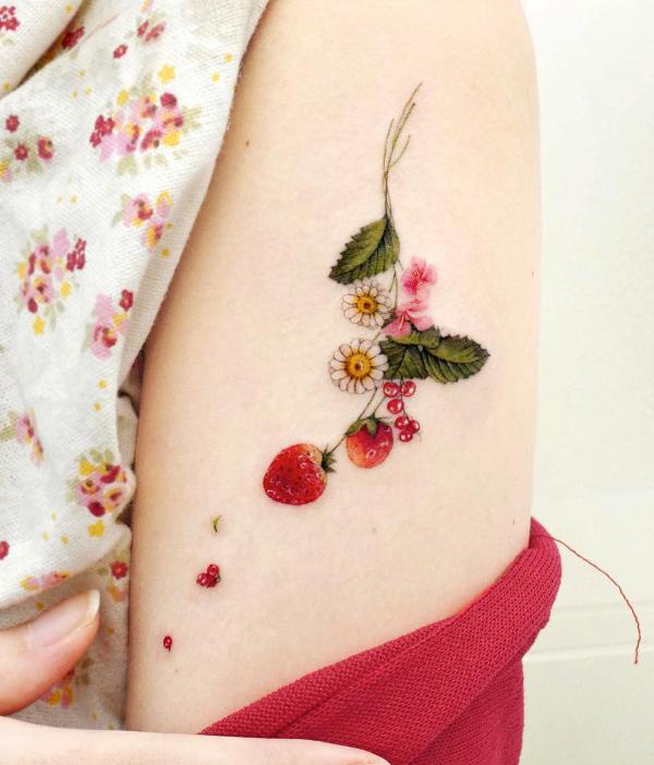 Strawberry Tattoo: Artistic Blend of Beauty and Meaning
