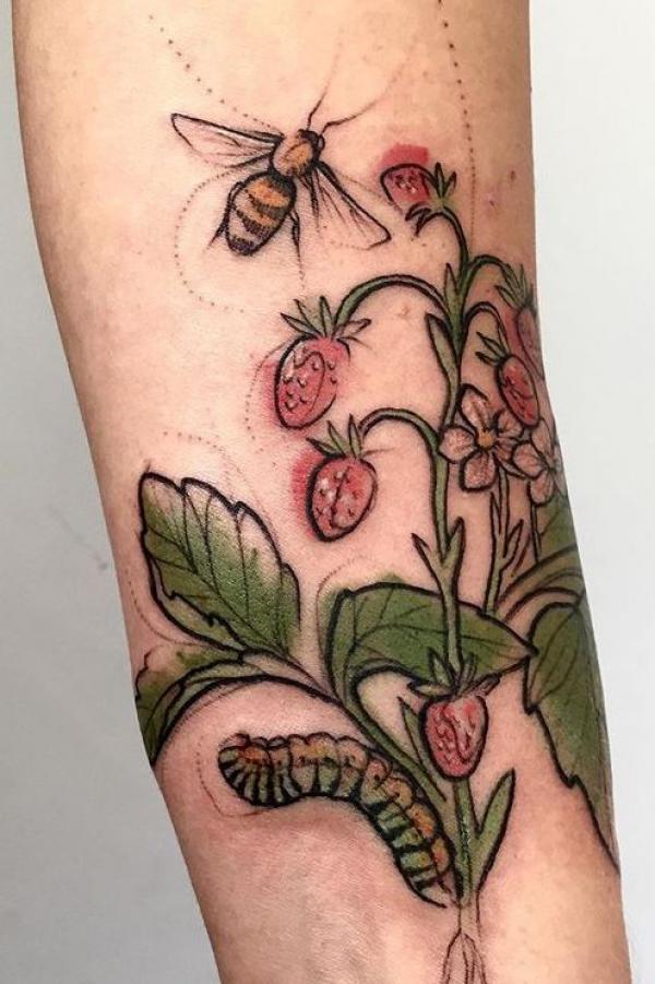 Strawberry Tattoo: Artistic Blend of Beauty and Meaning