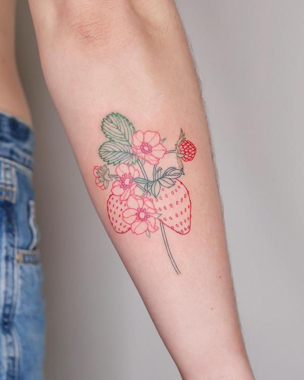 Strawberry Tattoo: Artistic Blend of Beauty and Meaning
