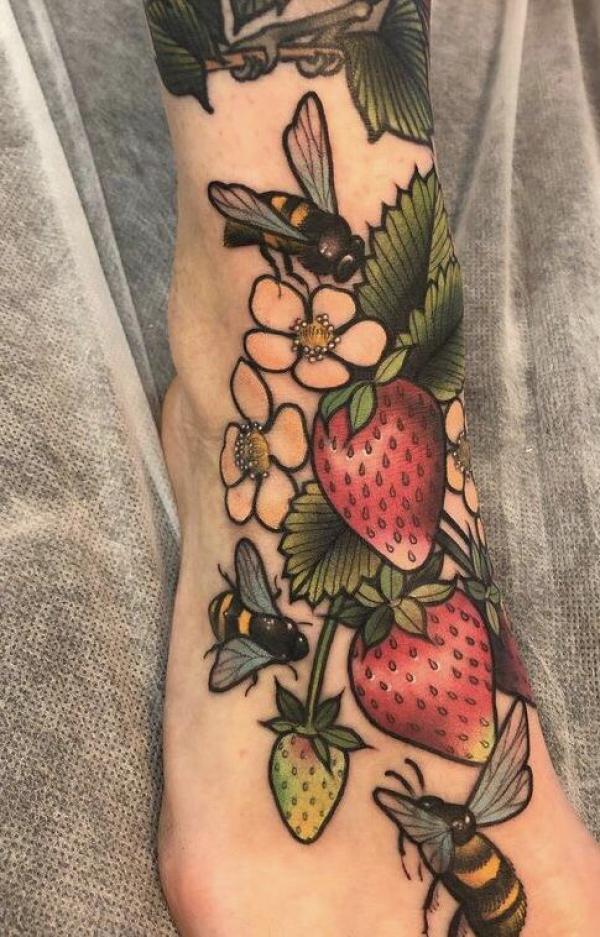 Strawberry Tattoo: Artistic Blend of Beauty and Meaning