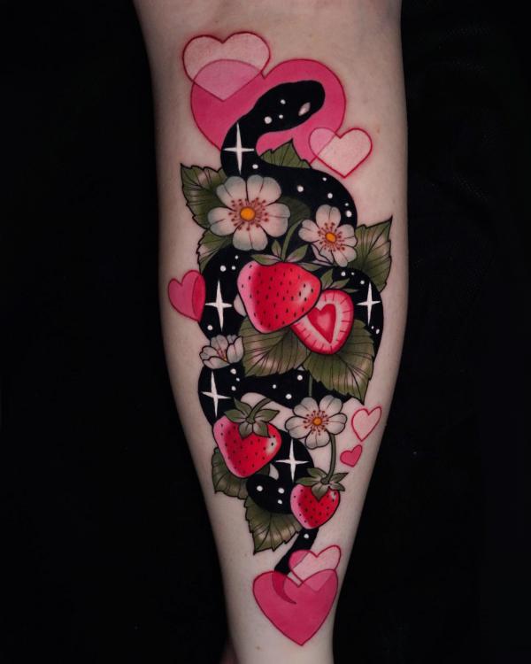 Strawberry Tattoo: Artistic Blend of Beauty and Meaning