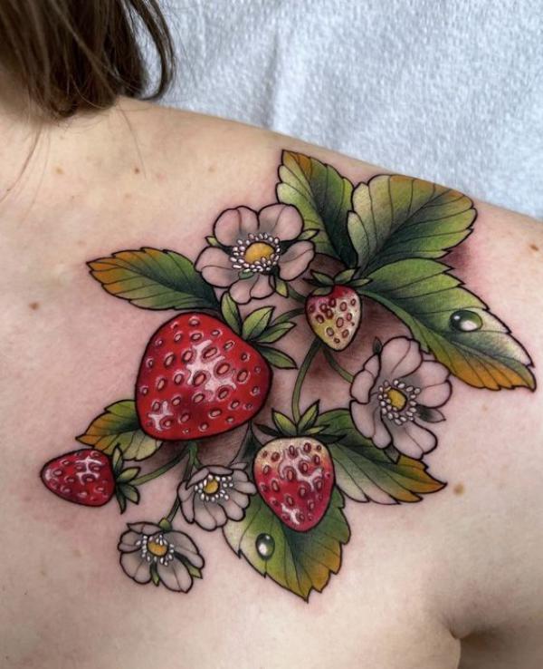 Strawberry Tattoo: Artistic Blend of Beauty and Meaning