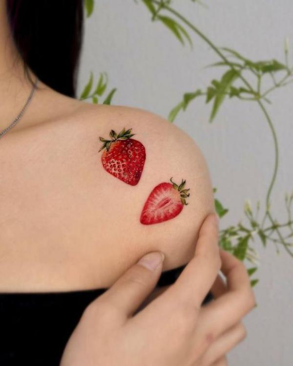 Strawberry Tattoo: Artistic Blend of Beauty and Meaning