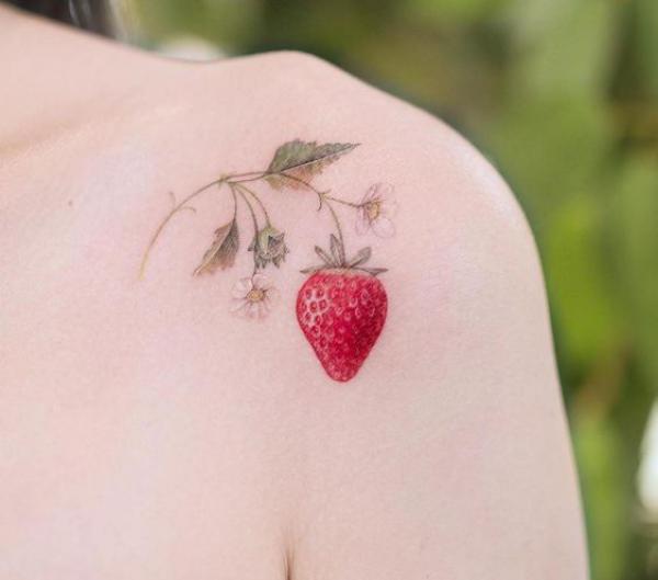 Strawberry Tattoo: Artistic Blend of Beauty and Meaning