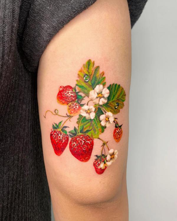 Strawberry Tattoo: Artistic Blend of Beauty and Meaning