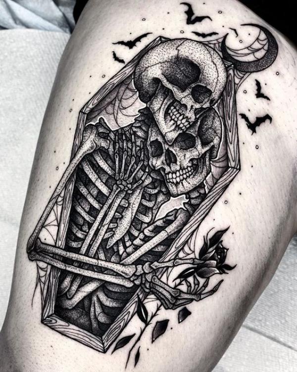 60 Skeleton Tattoo Designs with Meanings