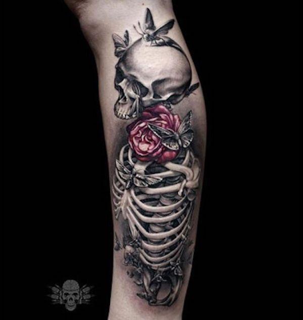 60 Skeleton Tattoo Designs with Meanings