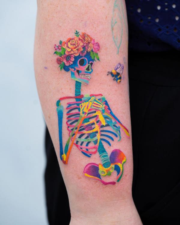 60 Skeleton Tattoo Designs with Meanings