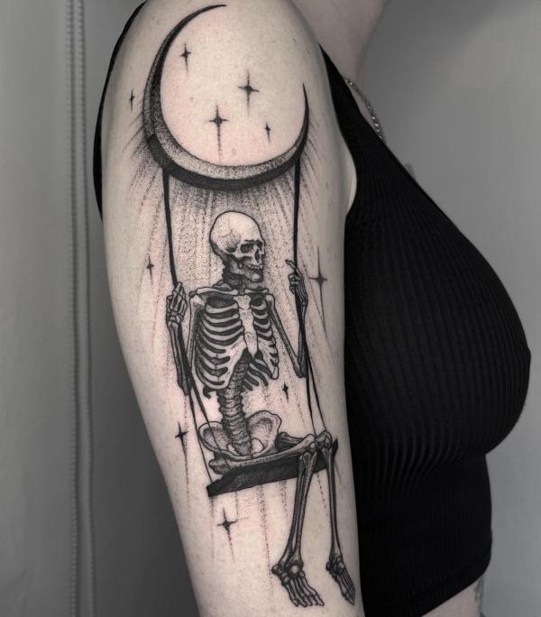 60 Skeleton Tattoo Designs with Meanings