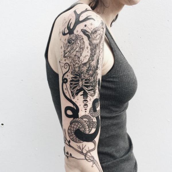 60 Skeleton Tattoo Designs with Meanings