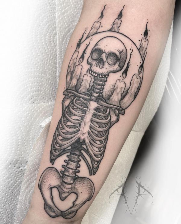 60 Skeleton Tattoo Designs with Meanings