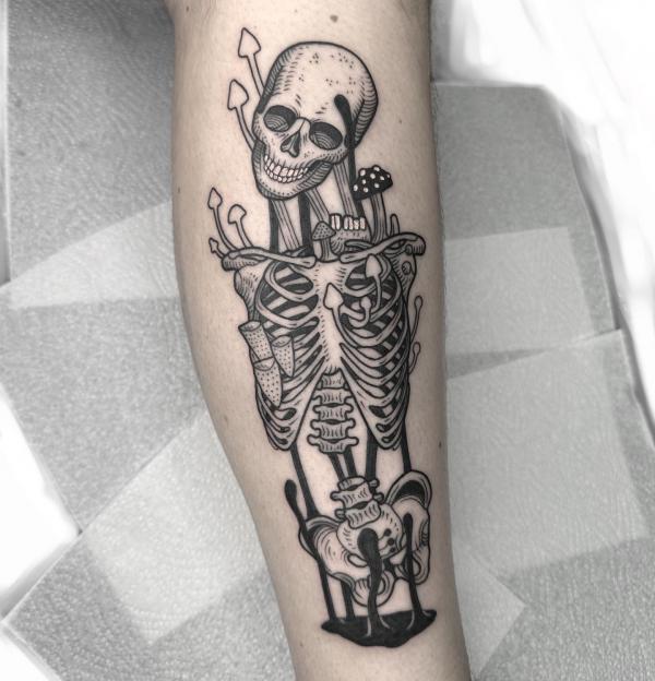 60 Skeleton Tattoo Designs with Meanings