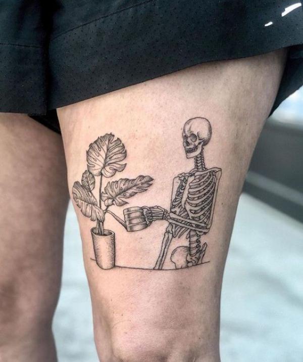 60 Skeleton Tattoo Designs with Meanings