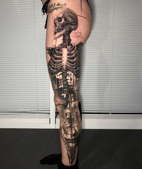 60 Skeleton Tattoo Designs with Meanings