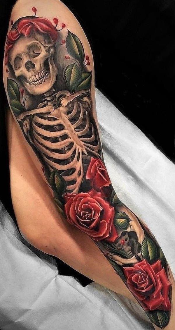 60 Skeleton Tattoo Designs with Meanings