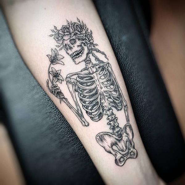 60 Skeleton Tattoo Designs with Meanings