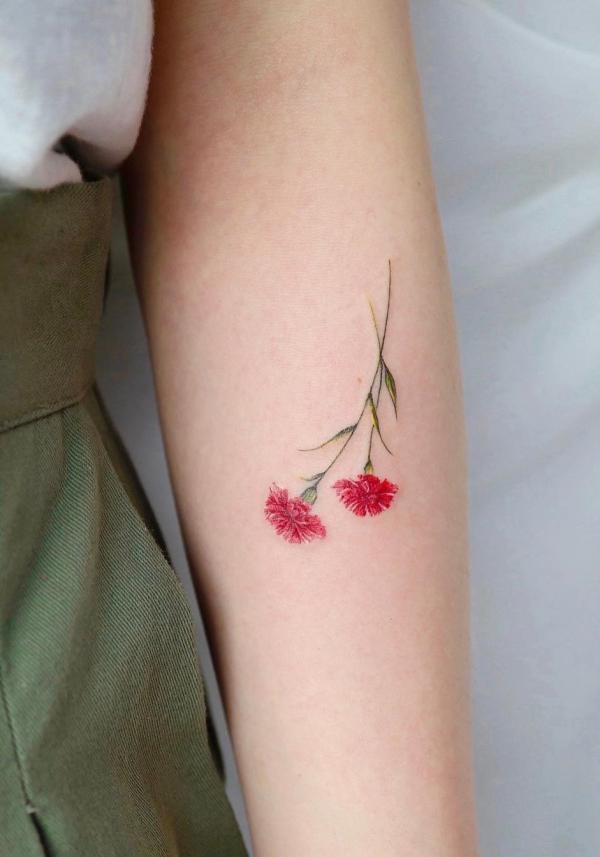 40+ Carnation Tattoo Designs with Meaning