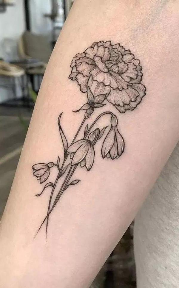40+ Carnation Tattoo Designs with Meaning