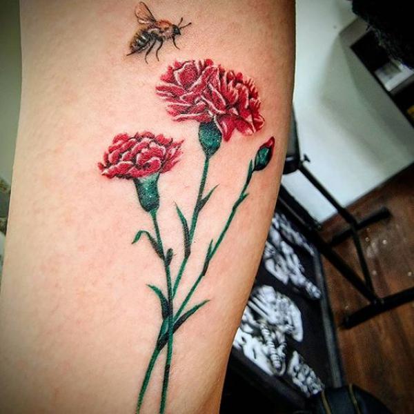 40+ Carnation Tattoo Designs with Meaning