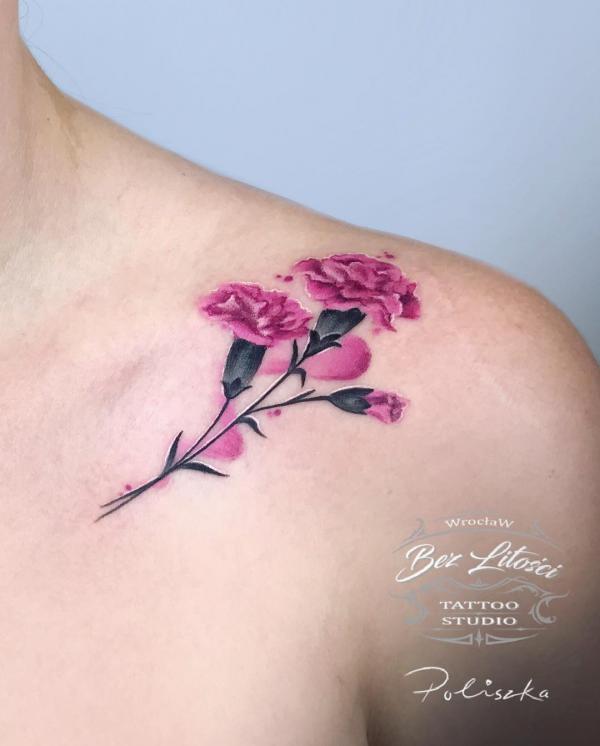 40+ Carnation Tattoo Designs with Meaning