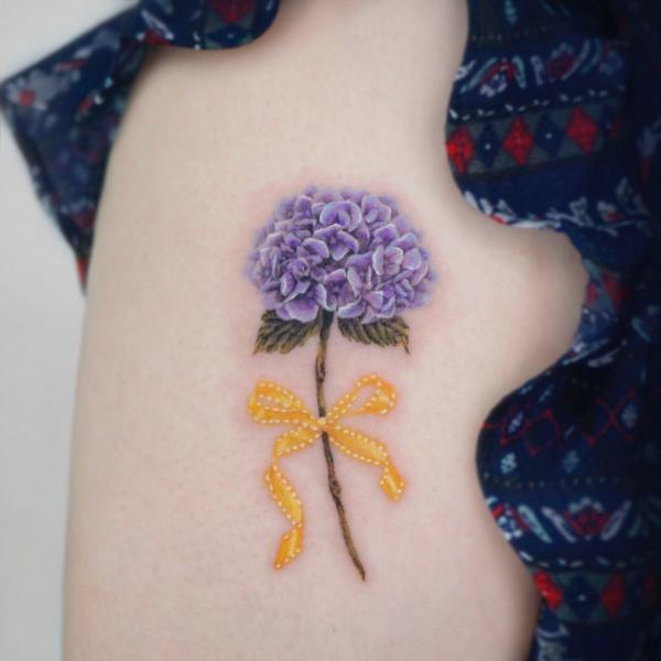 50 Hydrangea Tattoo Designs with Meanings