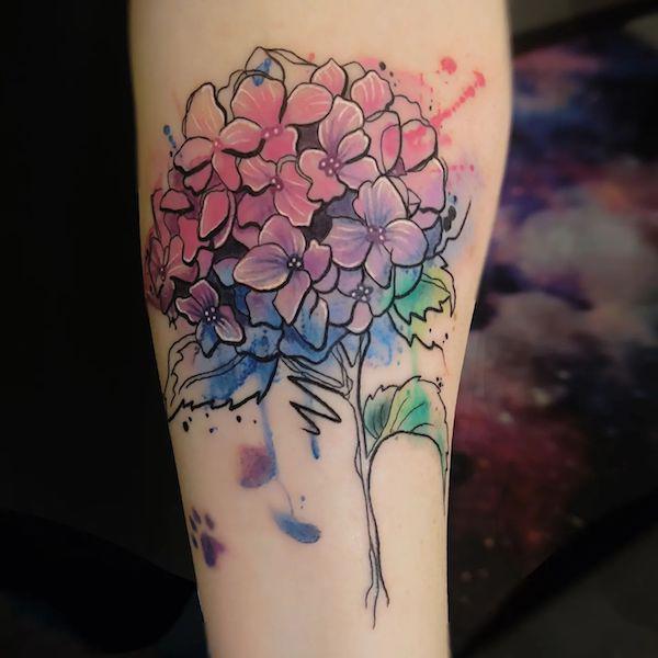 50 Hydrangea Tattoo Designs with Meanings