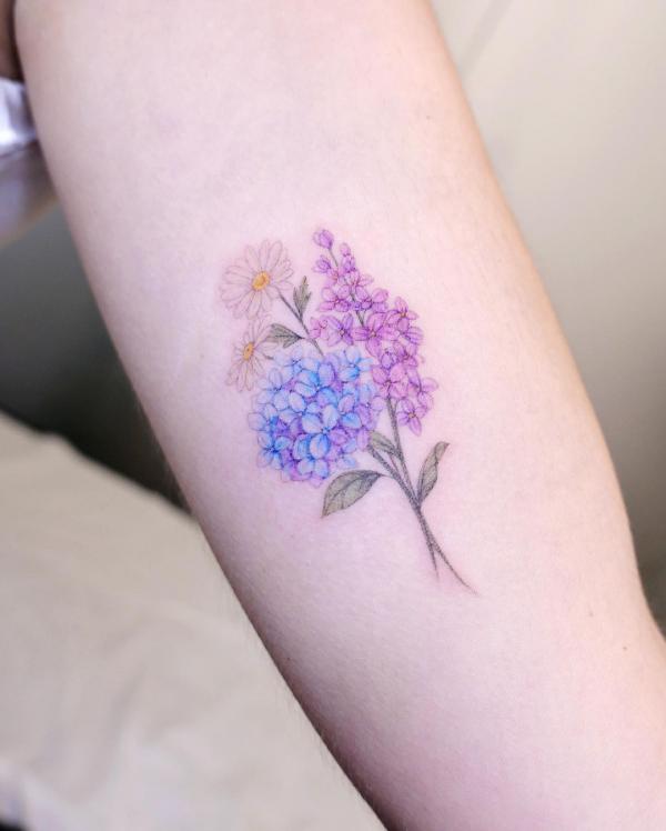 50 Hydrangea Tattoo Designs with Meanings