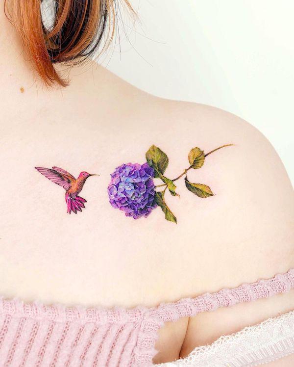 50 Hydrangea Tattoo Designs with Meanings