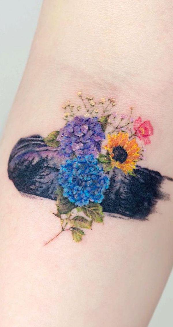50 Hydrangea Tattoo Designs with Meanings