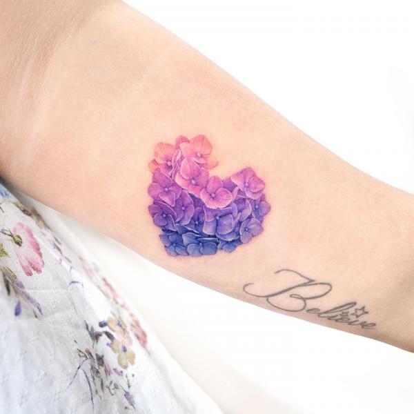 50 Hydrangea Tattoo Designs with Meanings