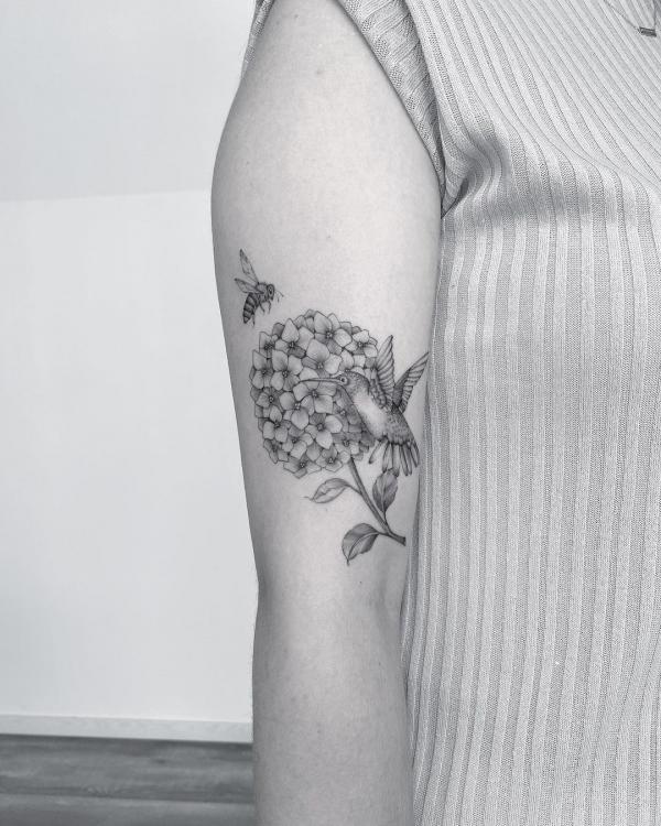 50 Hydrangea Tattoo Designs with Meanings