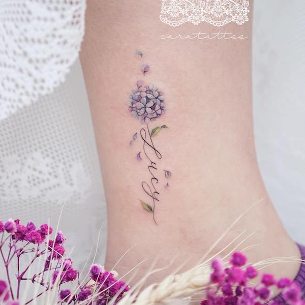 50 Hydrangea Tattoo Designs with Meanings