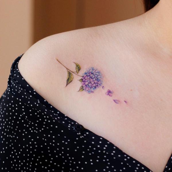 50 Hydrangea Tattoo Designs with Meanings