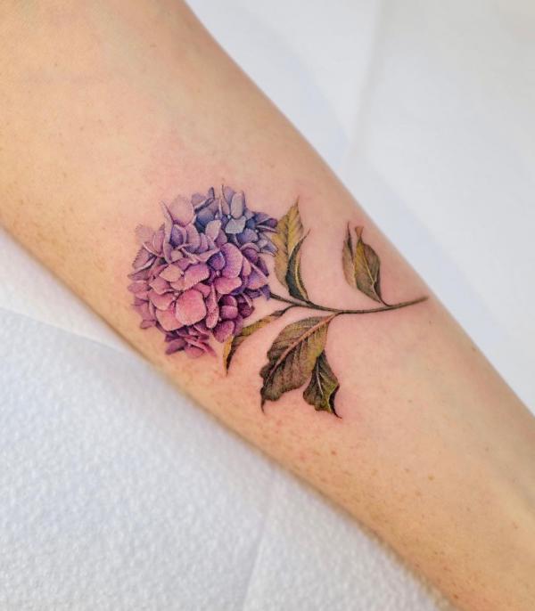 50 Hydrangea Tattoo Designs with Meanings
