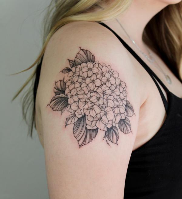 50 Hydrangea Tattoo Designs with Meanings