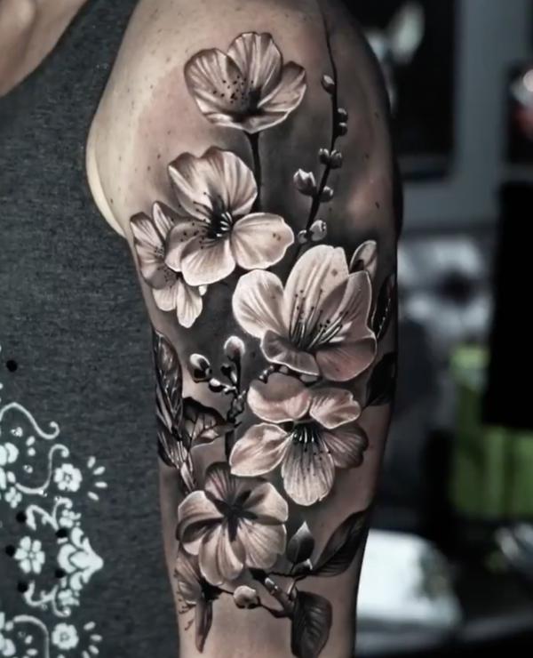 100 Cherry Blossom Tattoo Designs with Meaning
