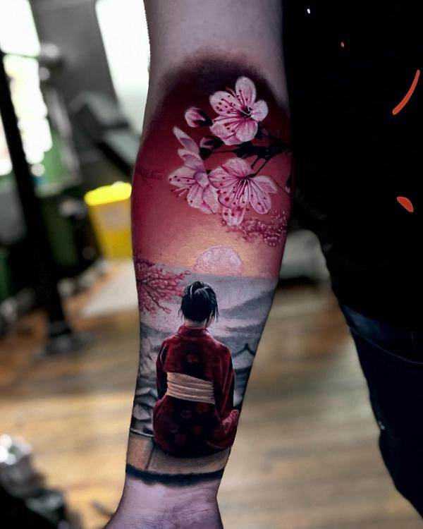 100 Cherry Blossom Tattoo Designs with Meaning