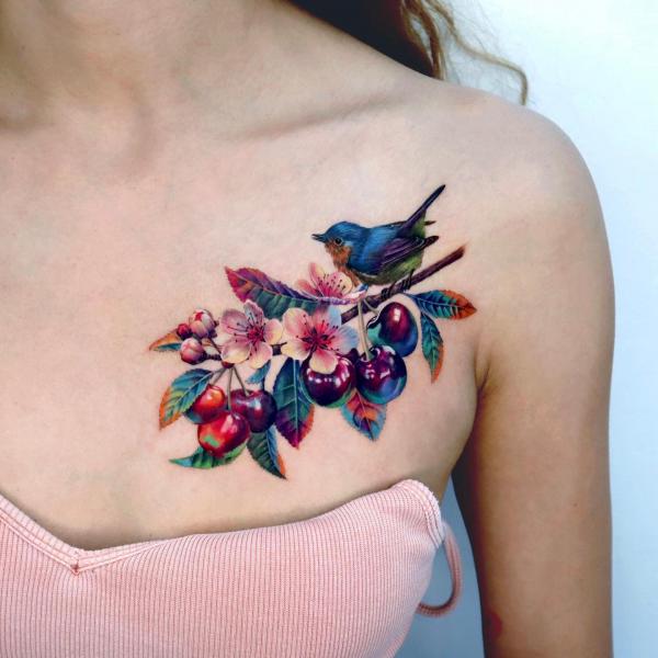 100 Cherry Blossom Tattoo Designs with Meaning