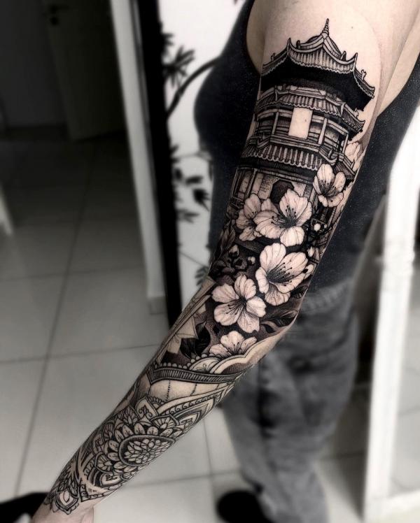 100 Cherry Blossom Tattoo Designs with Meaning