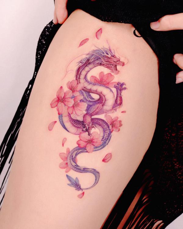 100 Cherry Blossom Tattoo Designs with Meaning