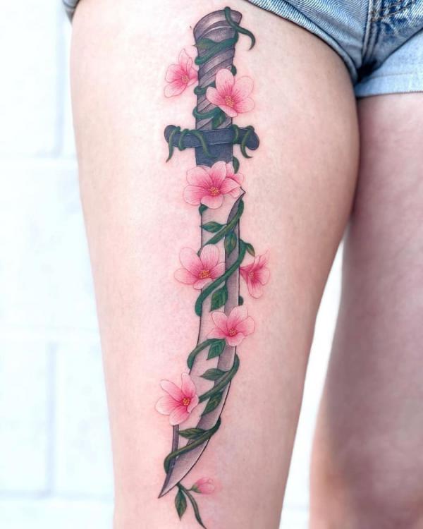100 Cherry Blossom Tattoo Designs with Meaning