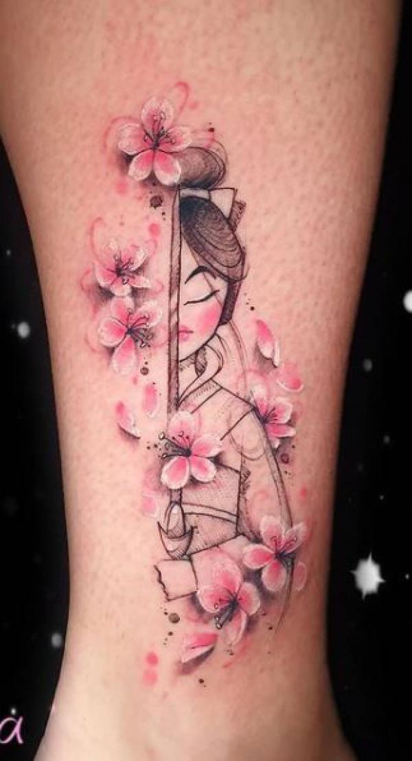 100 Cherry Blossom Tattoo Designs with Meaning