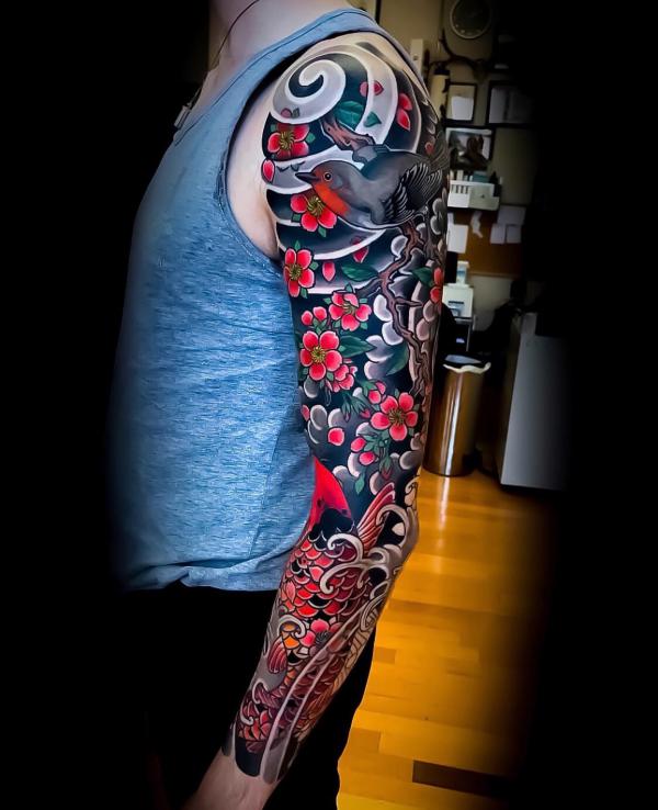 100 Cherry Blossom Tattoo Designs with Meaning