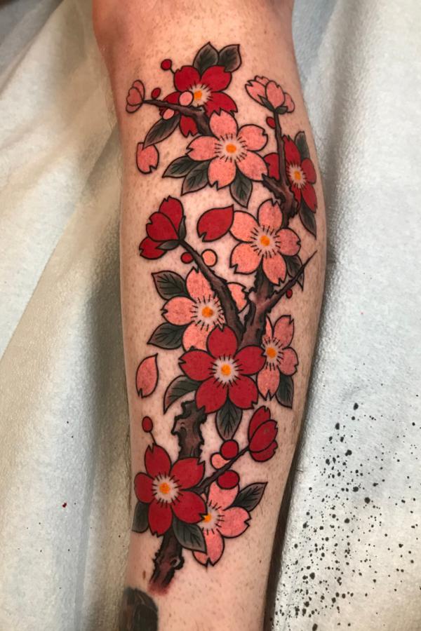 100 Cherry Blossom Tattoo Designs with Meaning