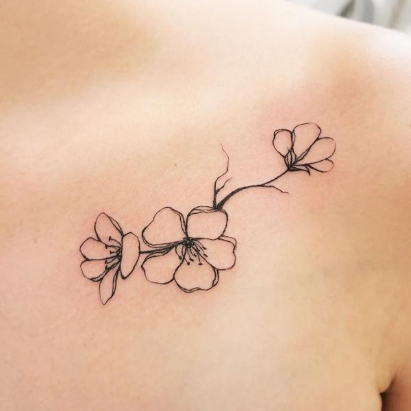 100 Cherry Blossom Tattoo Designs with Meaning
