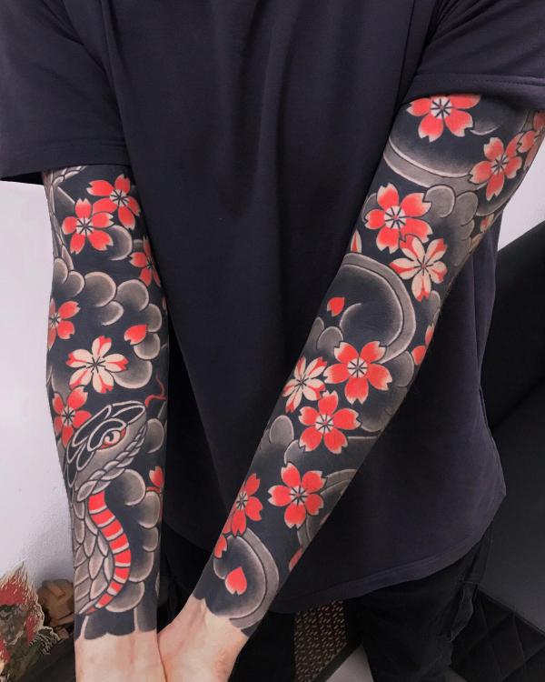 100 Cherry Blossom Tattoo Designs with Meaning