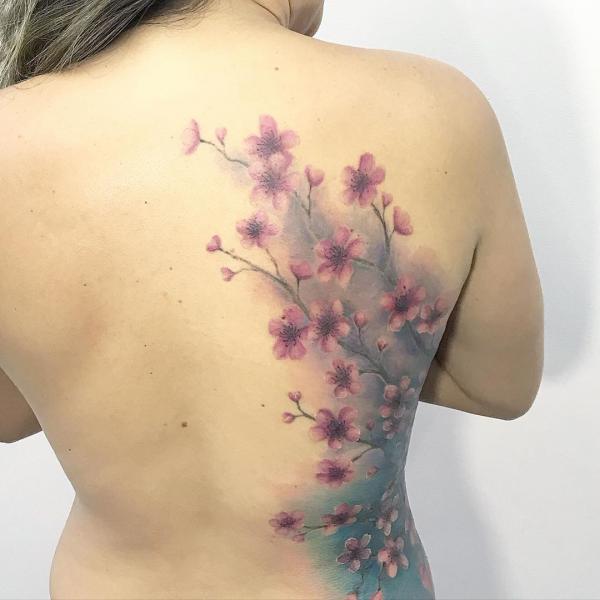 100 Cherry Blossom Tattoo Designs with Meaning