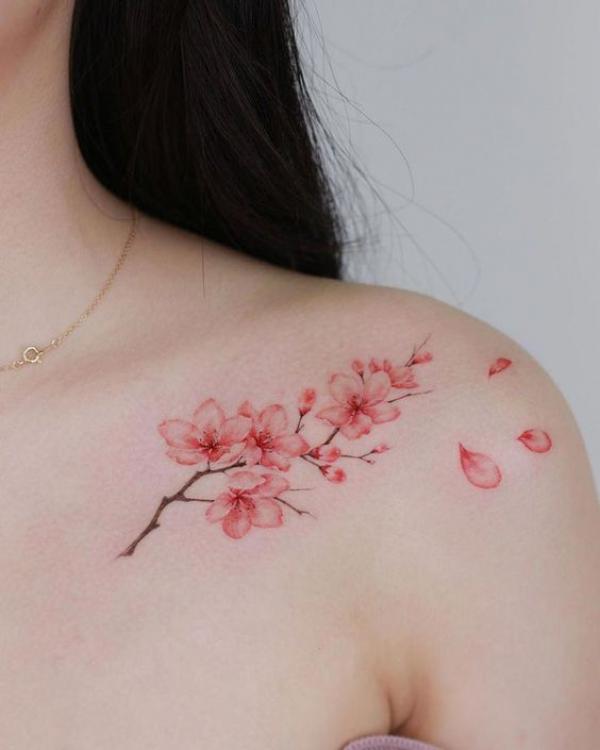 100 Cherry Blossom Tattoo Designs with Meaning