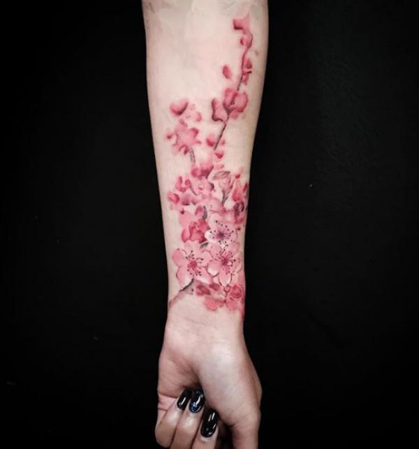 100 Cherry Blossom Tattoo Designs with Meaning
